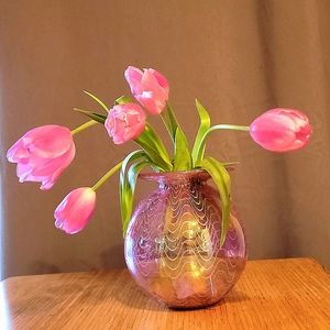 Hand Blown Pink Vase